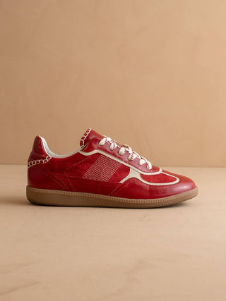 The Dalia Cherry Lace Up Sneaker
