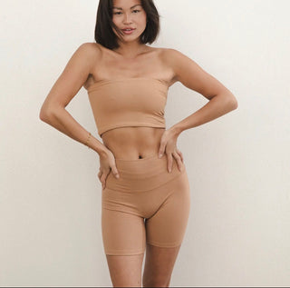 The Zoë Biker Short - Medium Nude