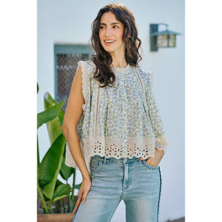 The Meadow Letter Floral Button-Down