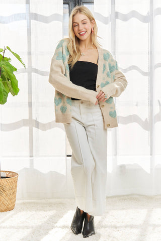 Maisie Button Down Heart Sweater