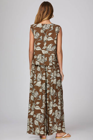 Wildflower Meadow Set – Sleeveless Top & Wide Leg Pants