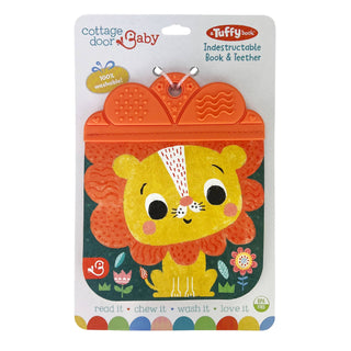 Cottage Door Baby Tuffy book packaging with a lion design on a white background