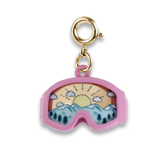 Ski Goggles Charm - Gold