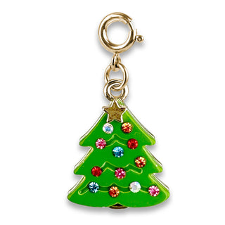 Sparkle Christmas Tree Charm - Gold