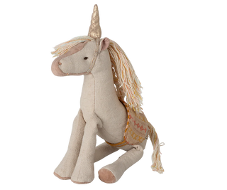 Magical Linen & Cotton Unicorn Plush – Soft Heirloom Baby Toy