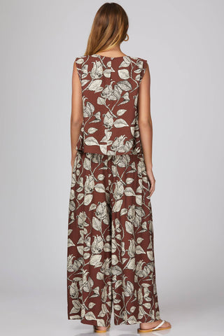 Wildflower Meadow Set – Sleeveless Top & Wide Leg Pants