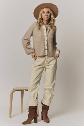 Madelyn Scallop Trim Cardigan