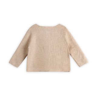 Girl's Whimsical Bird Embroidered Organic Cotton Baby Knit Cardigan
