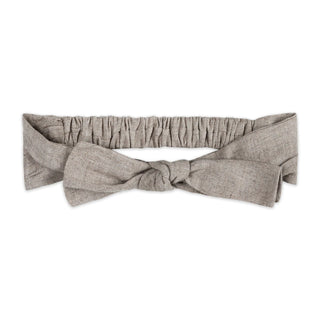 Gray headband with a knot on a white background