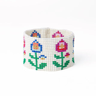 Kendall Floral Beaded Stretch Bracelet