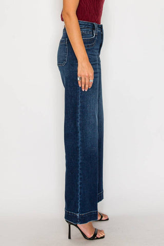 Bella High Rise A Line Wide Leg Jean