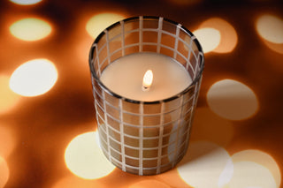 Radiance Amber Lattice Candle 4x5”