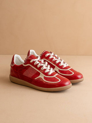 The Dalia Cherry Lace Up Sneaker