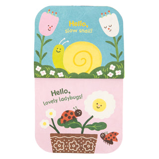 Notebook with cartoon snail and ladybugs on a white background