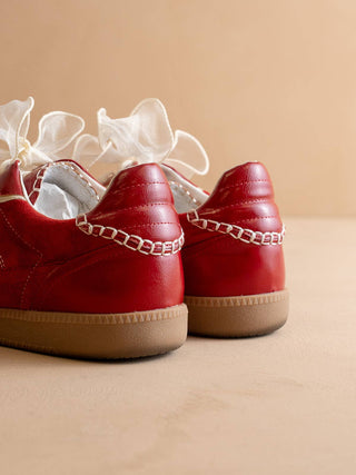 The Dalia Cherry Lace Up Sneaker