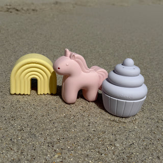 Mold-Free Silicone Squirt Bath Toys – 3-Pc Sensory Set (Unicorn & Rainbow)