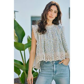 The Meadow Letter Floral Button-Down