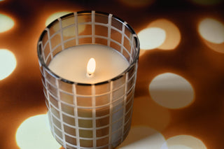 Radiance Amber Lattice Candle 4x5”