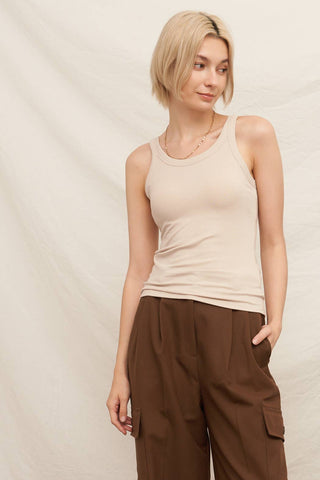 Perfect Scoop Neck Tank with Built-In Bra