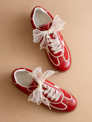 The Dalia Cherry Lace Up Sneaker