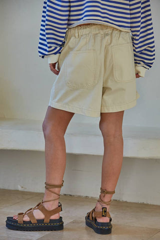 Jillian Woven Cotton Shorts