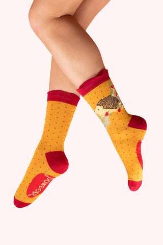 Women's Ankle Socks - Nesting Hedgehog