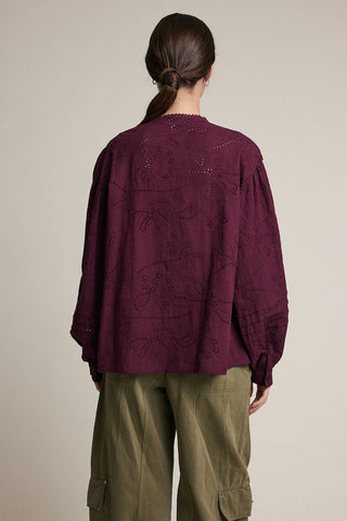 Vintage Inspired Eyelet Embroidered Blouse