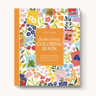 coloring book includes 40 original patterns hand-drawn by Elyse Breanne.