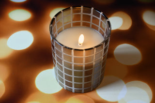 Radiance Amber Lattice Candle 4x5”