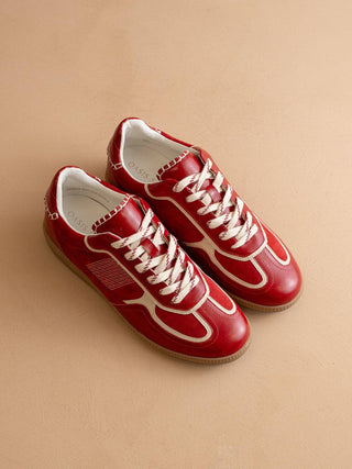 The Dalia Cherry Lace Up Sneaker