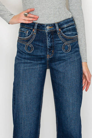 Ava High Rise Straight Jeans