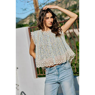 The Meadow Letter Floral Button-Down