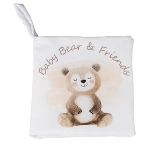 Plush toy with a bear design on a white background