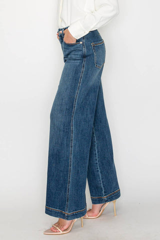 RELAXED HIGH RISE PALAZZO JEANS - FINAL SALE