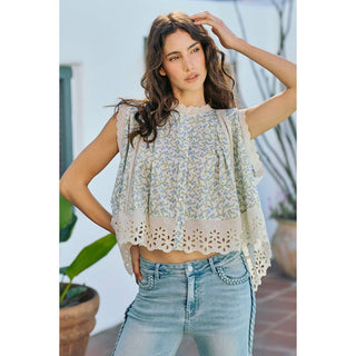 The Meadow Letter Floral Button-Down