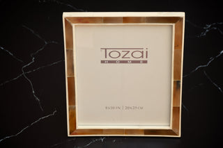 Faux Horn Photo Frame. 8 x 10 picture frame.