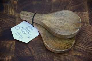 extra small salad server wooden spoon and fork