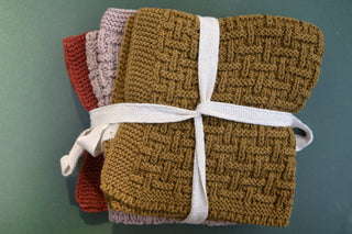 Artisan Knit Multicolor Cotton Dish Cloth Set
