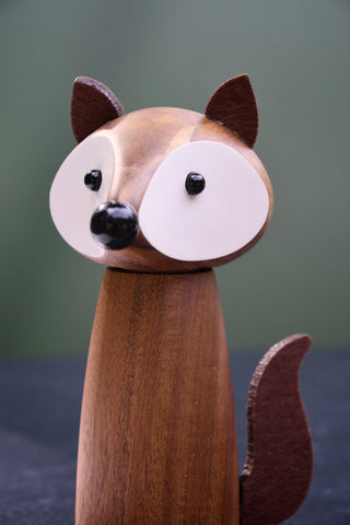 Fox Silhouette Acacia Wood Salt &amp; Pepper Mill