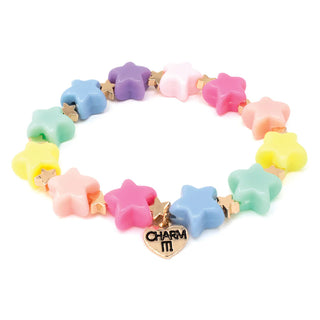 Pastel Star Stretch Bead Bracelet