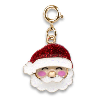Glitter Santa Charm - Gold