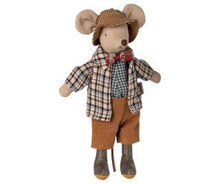 Maileg Grandad Mouse | Heirloom Cotton Dollhouse Miniature