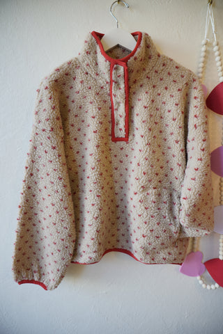 Haley Heart Sherpa Fleece Pullover
