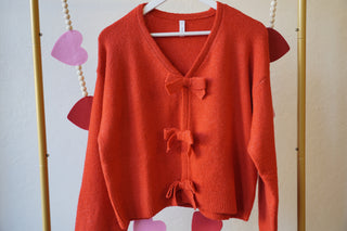 Mattie Red Bow Sweater
