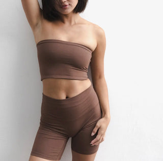 The Zoë Biker Short - Dark Nude