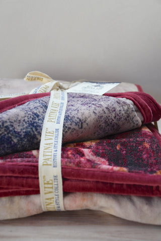 Patina Vie blush velvet throw blanket