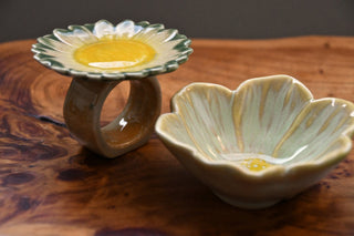 Ceramic Daisy Flower Bowl
