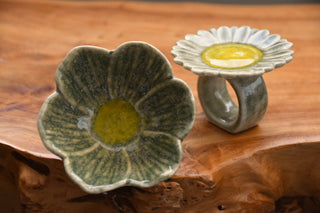Ceramic Daisy Flower Bowl
