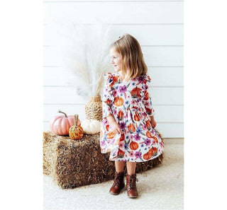 Polly Pumpkin Twirl Dress