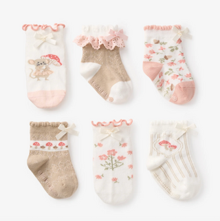 Magical Mouse Socks 6pk 0-12months